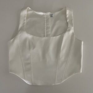 Aritzia Sunday Best White Corset Top